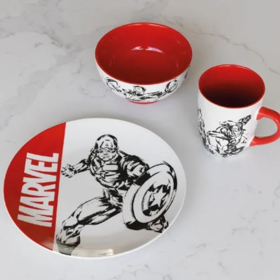 Set Da Tavola Marvel 3 Pezzi - Gp86393 Set Da Tavola Marvel 3 Pezzi - Gp86393